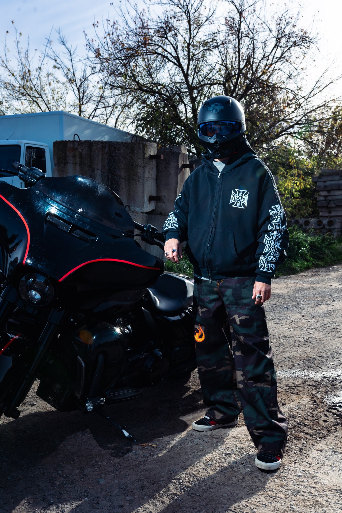 Westcoast Zip Hoodie Washed Black