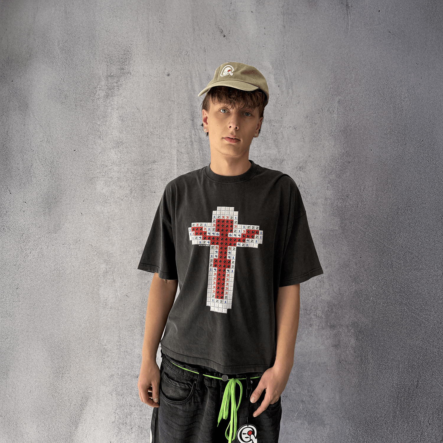 Jesus Boxy Summer Tee (Washed Black)