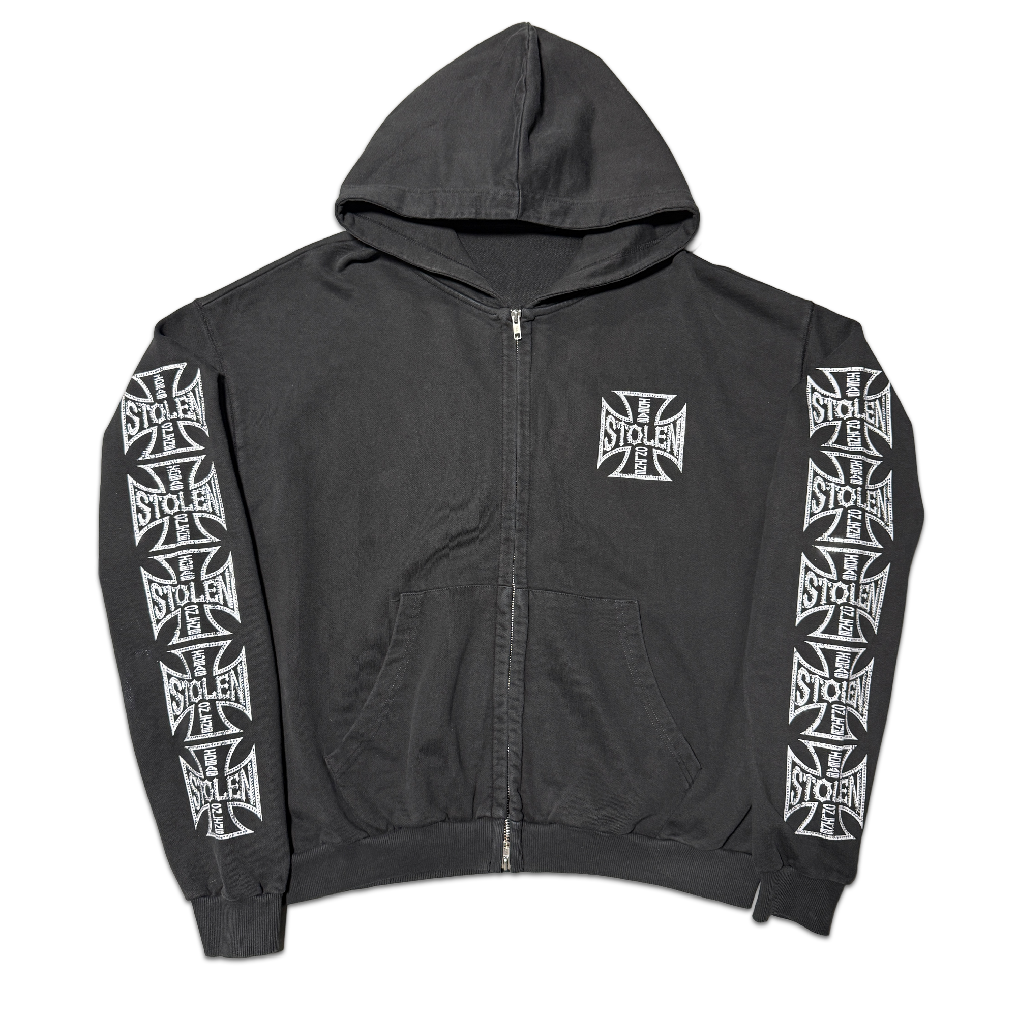 Westcoast Zip Hoodie Washed Black